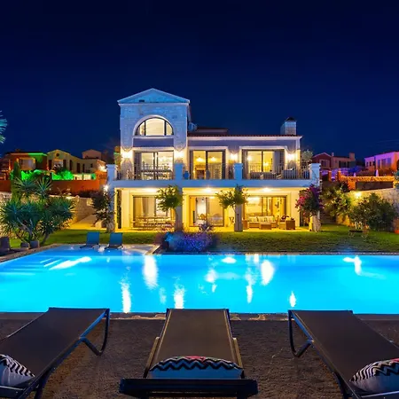 Villasunset With Sea, Chios And Sunset View *