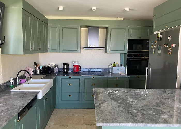 Villasunset With Sea, Chios And Sunset View *