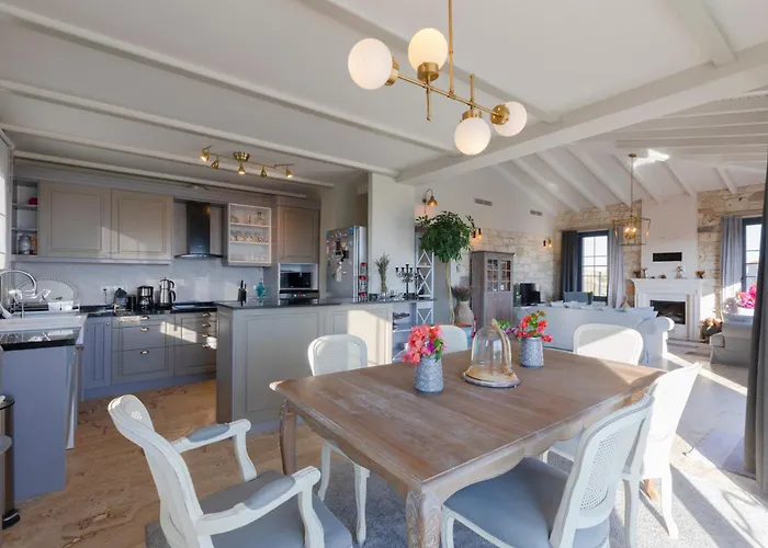 别墅 Villasunset With Sea, Chios And Sunset View *